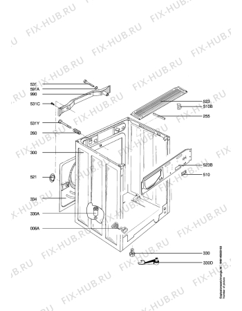 Взрыв-схема стиральной машины Aeg Electrolux LAV88819 - Схема узла Housing 001